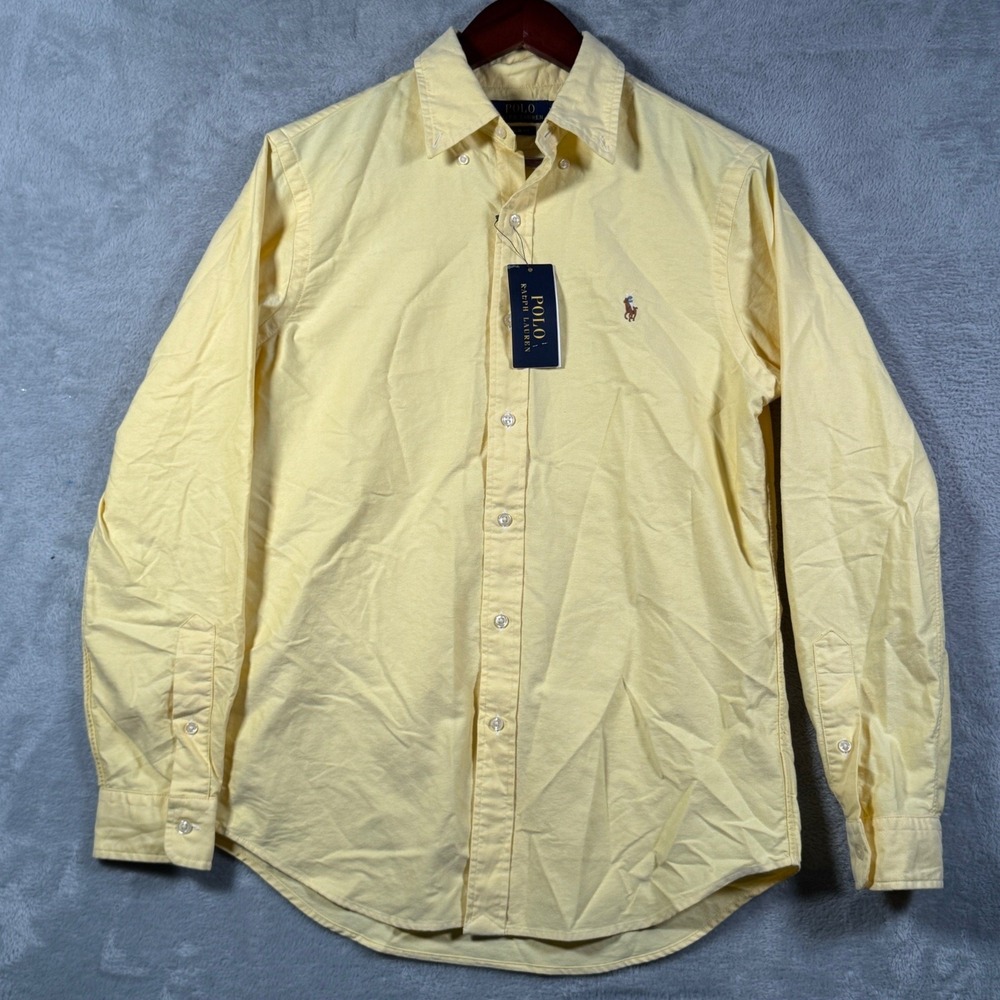 Polo Ralph Lauren Shirt Mens S Yellow Classic Fit Iconic Oxford Button Down $130